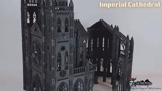 Gothic Cathedral Ruins: 28mm Wargame Terrain - Sci-Fi Battle Centerpiece