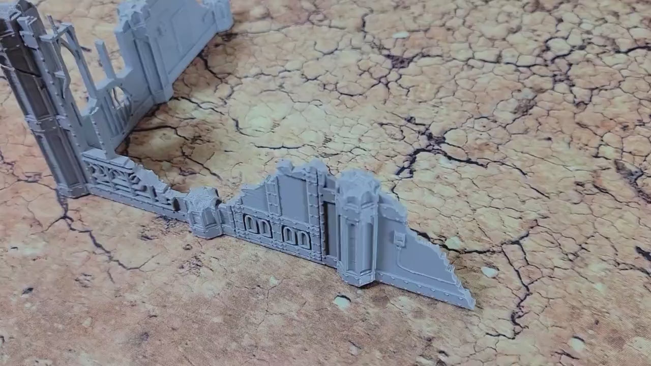 Imperial Library Ruins: Sci-Fi Wargaming Terrain - 28mm Scale
