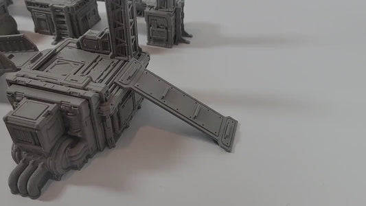 Industrial Terrain Set: Modular 28mm Wargame Scenery