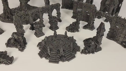Drakenfel Spearhead Jungle Ruins – Unpainted 28mm-32mm Terrain Set for Fantasy Wargames & AoS Tables