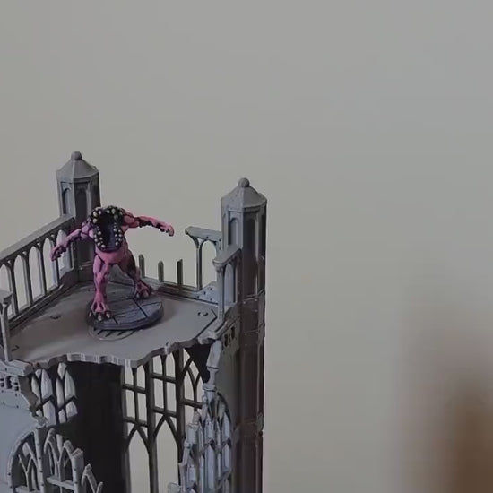 Gothic Sky Bridge: Wargaming Terrain Ruins Combat Patrol Sci-Fi Tabletop Terrain Set 40k 28mm Scale Building & Scatter Terrain
