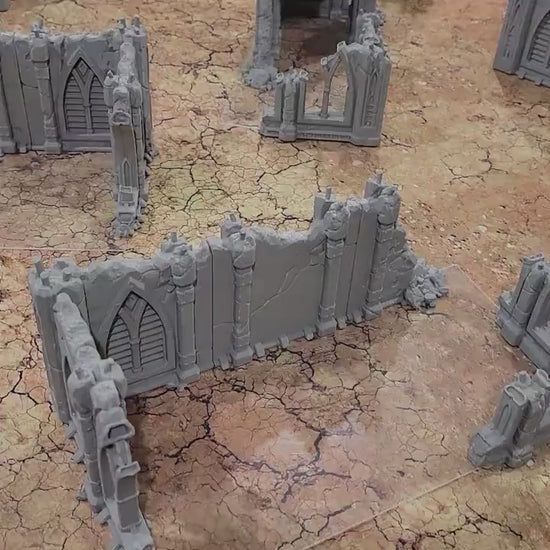 3D Printed 40k Terrain Set: Ruins for 28mm Miniatures