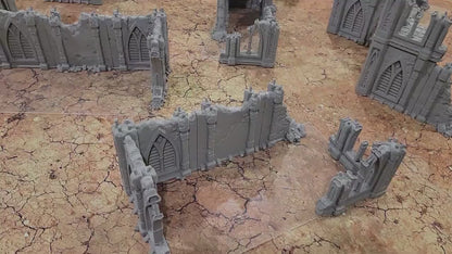 3D Printed 40k Terrain Set: Ruins for 28mm Miniatures