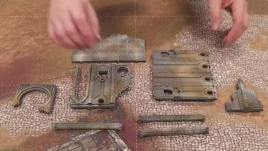 Modular Gothic Sci-Fi Terrain Set: 3D Printed Wargaming Battlefield - Tournament Grimdark Terrain 10th