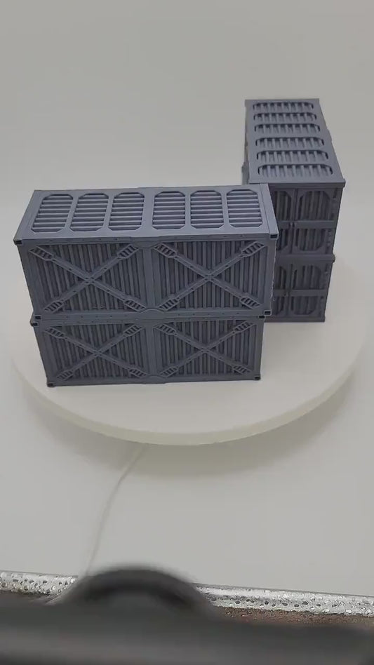 WARGAME SHIPPING CONTAINERS, Tabletop Terrain Gothic Sci-Fi Scatter Imperial Sector, Rpg & Wargame Scenery