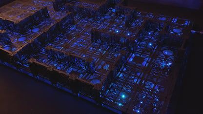 Boarding Action Kill Team Terrain: Modular Terrain for Tabletop Wargames & RPGs, Working Doors, Xenos Terrain, Sci Fi Floor Tiles