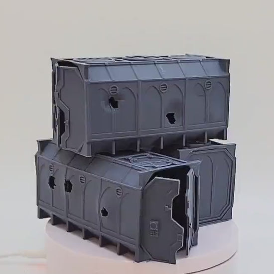 SHIPPING CONTAINERS from a Galaxy Far Far Away, Tabletop Terrain 1:48 scale and 40mm scale, Rpg & Wargame Scenery