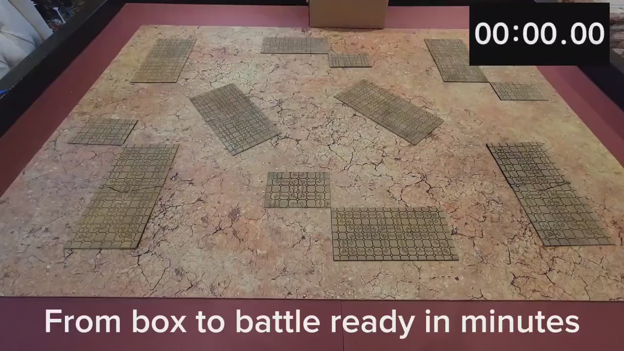 Foldable Tomb World Ruins Terrain Set: GW 2025 Tournament Ready Grimdark Scenery