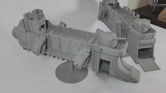 Gun Boat Cargo Tug Terrain. Floating Scenery 40k Inquisitor Cutter Marine Assault Ship. Skirmish tabletop games for docks in big cities.