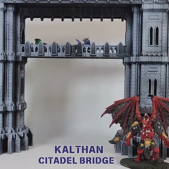 Kalthan Logistic Hub Terrain – Gothic Sci-Fi Modular Structures for Tabletop Wargaming, RPGs & Miniature Battles | Citadel Bridge