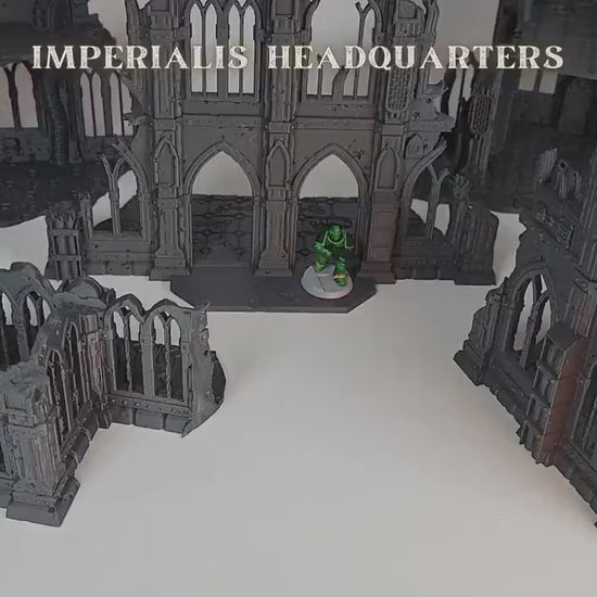 Gothic Sci-Fi Terrain: Modular Cathedral Ruins - 28mm Wargames