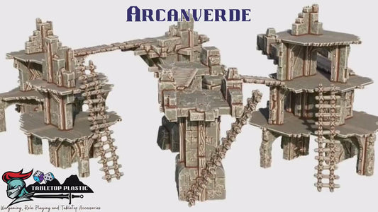Ancient Bridge Terrain – Modular Fantasy Ruins & Elevated Walkways for 28mm-32mm Wargames and RPGs