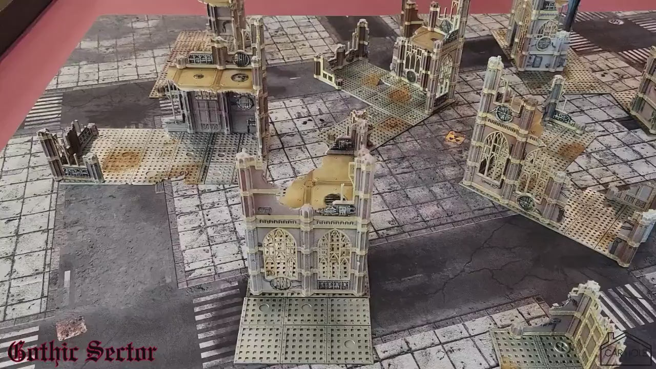 Gothic Ruins Terrain Set - 28mm Scale Tabletop Wargaming