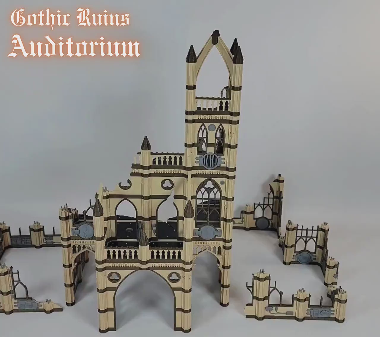 Gothic Ruins Auditorium: 28mm Wargame Terrain Set