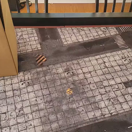 Grimdark hive city terrain set: Omnis Prime Hive District walkways and gantry