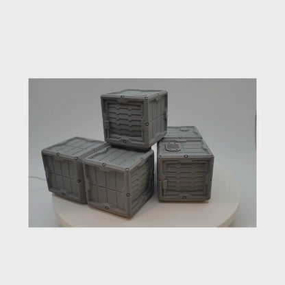 Scatter Shipping Container Set - Tabletop Terrain for Wargames, 3D-Printed, 28mm Scale