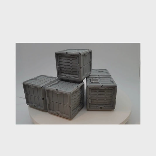 Scatter Shipping Container Set - Tabletop Terrain for Wargames, 3D-Printed, 28mm Scale