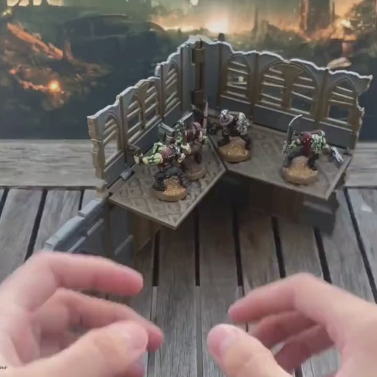 Foldable Gothic Ruins Terrain Set: Grimdark Tournament Ready