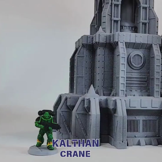 Gothic Sci-Fi Crane: Modular Terrain for Tabletop Wargaming
