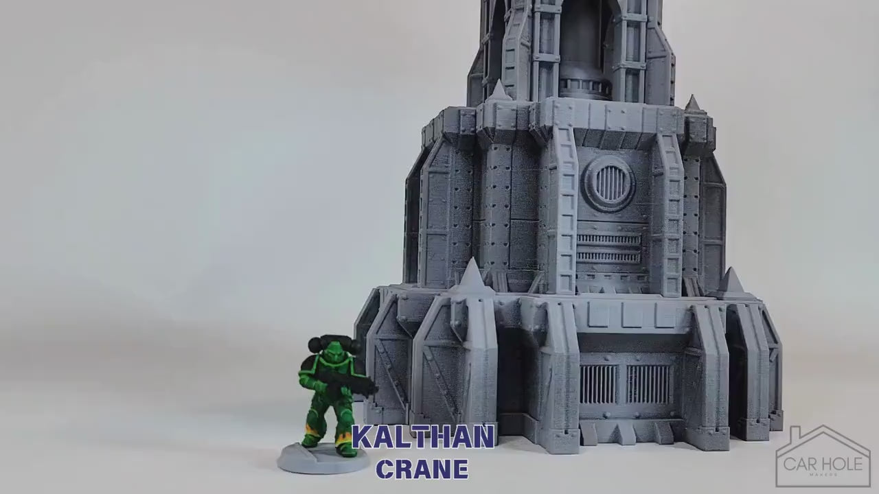 Gothic Sci-Fi Crane: Modular Terrain for Tabletop Wargaming