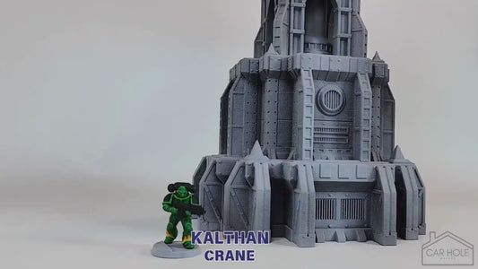 Gothic Sci-Fi Crane: Modular Terrain for Tabletop Wargaming