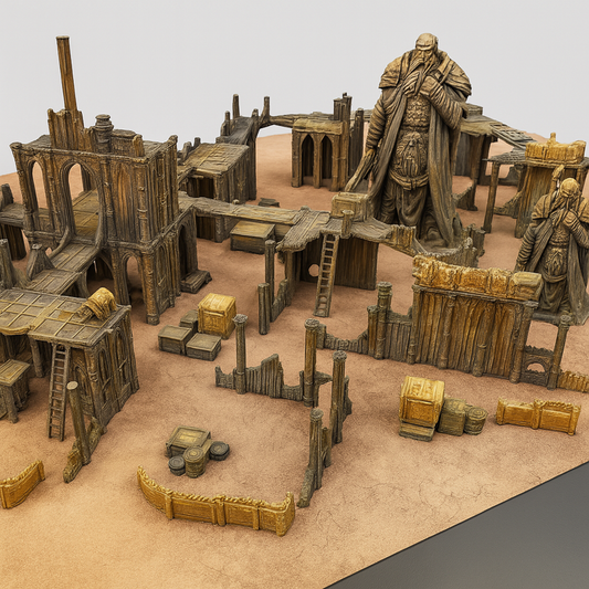 Ruins of Perdition – Gothic Sci-Fi Terrain Kit with Elevation, Walkways & Cover – Perfect for Full Table Competitive Play